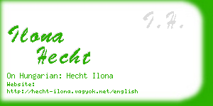 ilona hecht business card